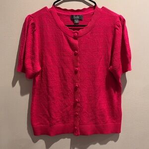 Bebe Women's Vibrant Pink Knit Blouse